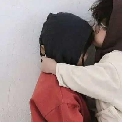 黑白灰色qq情侣头像