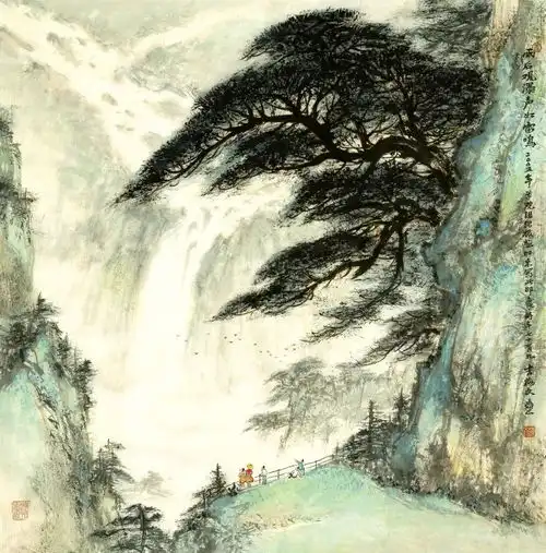 吉梅文从艺七十载,人物山水花鸟画皆能