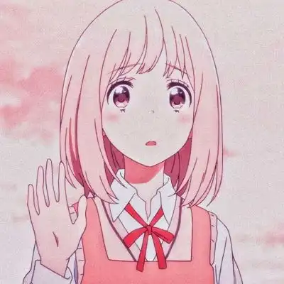 林谙野可爱动漫粉色系干净女头