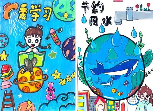 望江县鸦滩中心学校开展三爱三节主题绘画创作活动
