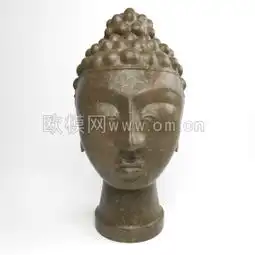 中式神龛佛像雕塑3d模型