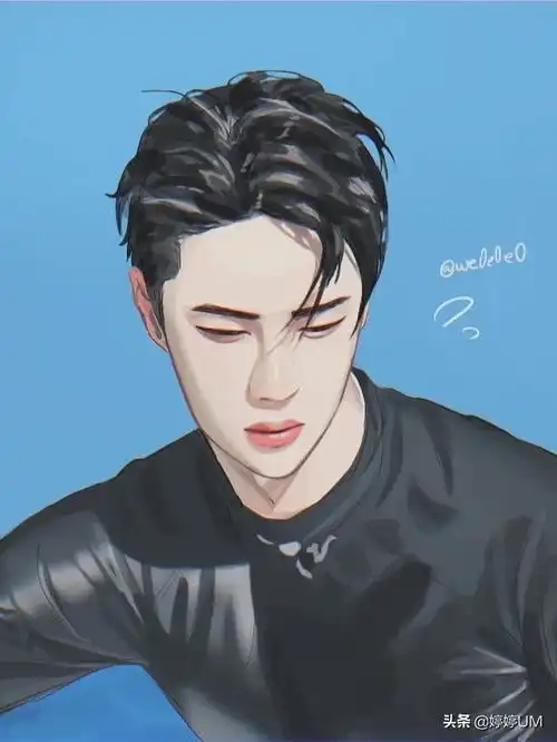 王一博,漫画手绘,这么帅气性感迷人的男神,小摩托们赶紧来领