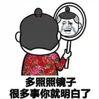 照镜子表情包