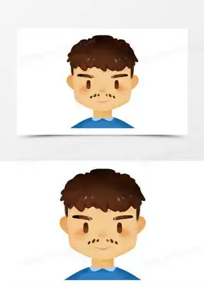 人脸图片卡通正面素材下载熊猫办公