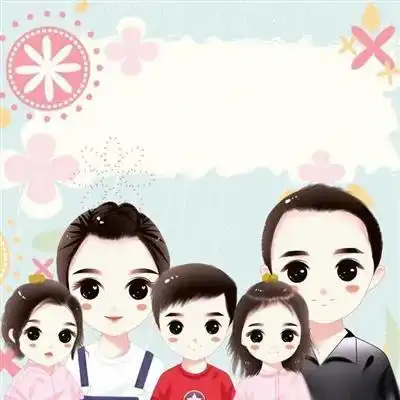一家五口三个女儿,三个儿子,两儿一女,两女一儿亲子微信头像