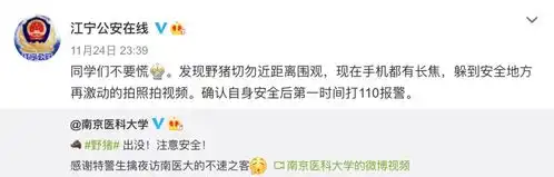 野猪闯进医科大学,捉猪表情包疯传警方提醒太危害