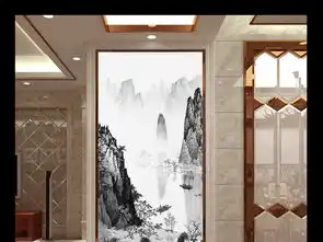 水墨山水风水玄关画聚水聚财寓意图片设计素材高清模板下载38.28mb动物花鸟玄关大全