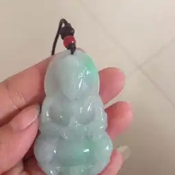 缅甸翡翠观音挂件吊坠翡翠飘绿观音挂件吊坠玉石玉器