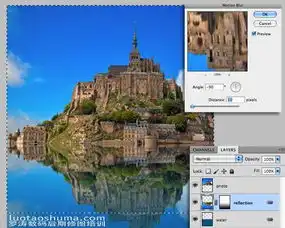 photoshop给风景图片增加水波倒影