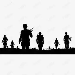 黑色兵人剪影素材图片免费下载高清卡通手绘png千库网图片编号4595887