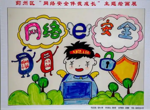 蓟州区网络安全伴我成长主题绘画获奖作品展示