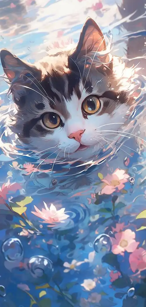 猫插画88手机平板壁纸猫咪插画