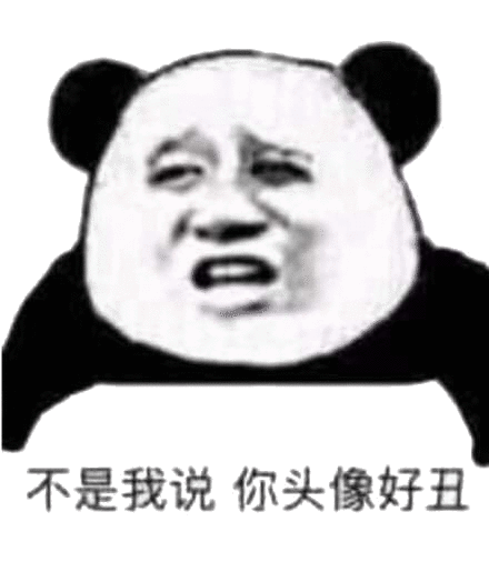 不是我说你头像好丑熊猫头表情包