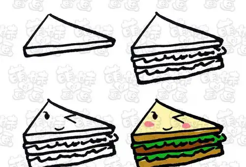 好可爱各种表情的美食简笔画,好看简单,画在手抄报和手账上吧