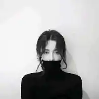 用毛衣蒙脸的韩系头像白色毛衣遮脸女生头像