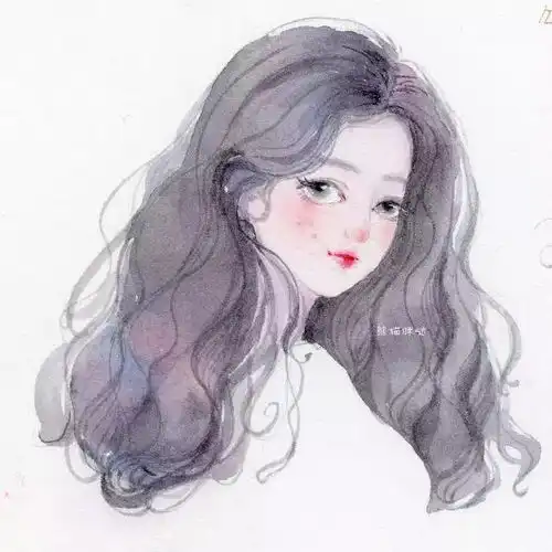 超清新唯美的水彩人物插画,大爱果断的换头像