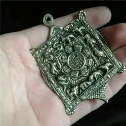 藏传九宫八卦牌非藏传利玛老铜佛像金刚杵法器托甲