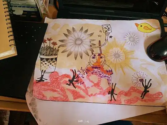 格的相册偶尔拿纸有认真地画