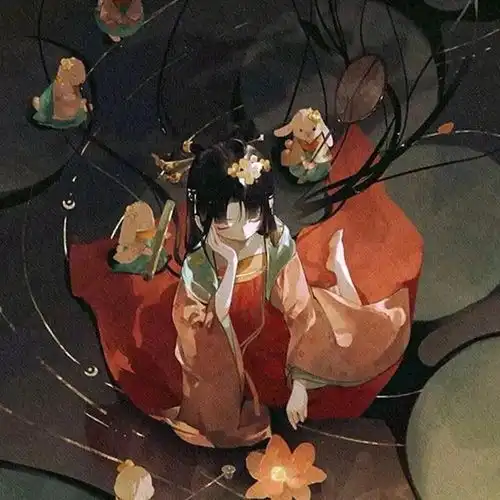 仙气十足的女子古风动漫头像温山软水繁星万千,不及你眉眼半分