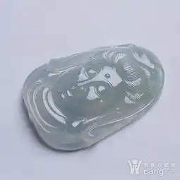 老坑冰玻翡翠观音头像雕件x1