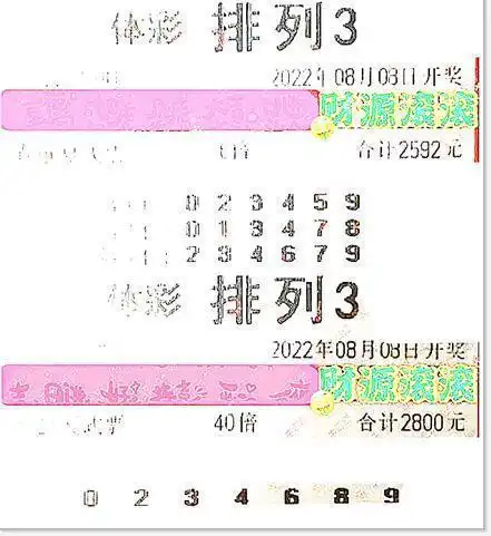 排列三五第210期牛票欣赏一张2000元的组合大票剑指10万元大奖