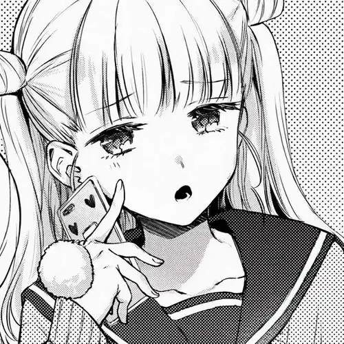 伤感动漫女头︱丧系黑白动漫女生头像