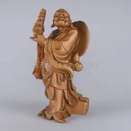 中式实木罗汉佛像雕塑3d模型