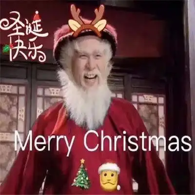 圣诞节萌娃表情今年又是一个人过圣诞