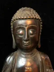 紫铜佛像,包浆老辣