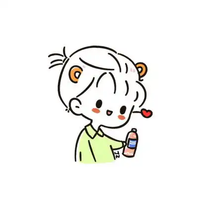 闺蜜头像一对卡通简约一人一张同一系列四人多人小图案