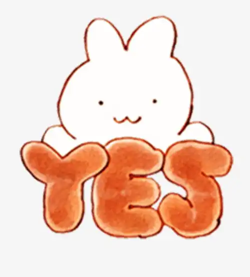 yes面包上的可爱兔子元素免抠png设计图片免费下载页面网页平面电商创意素材卡通吃货素材