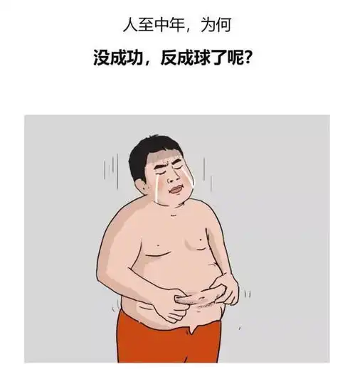 为何人到中年,会胖成球一组漫画揭秘,看完希望能理性对待